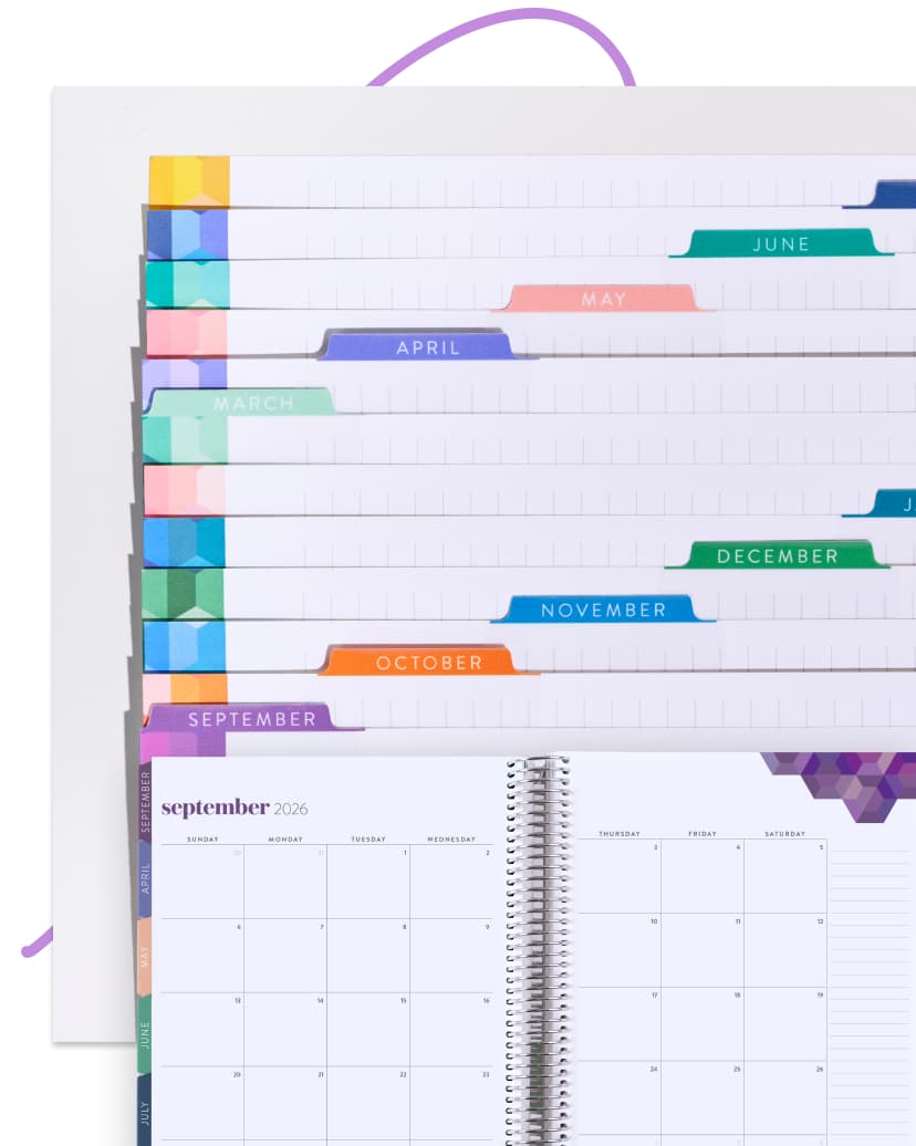 Teacher Lesson Planner featuring colorful Hexagon interior.