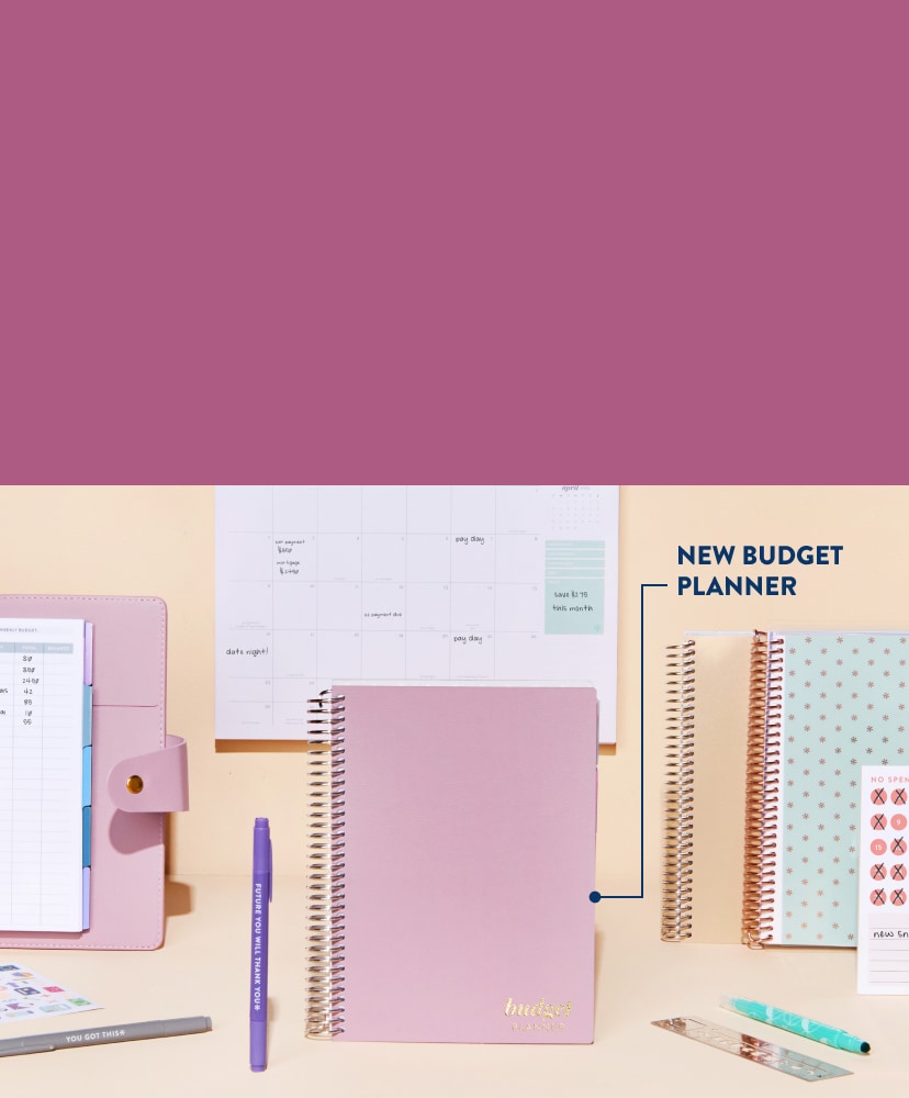 New Budget Planners and Accessories. Click to shop now.