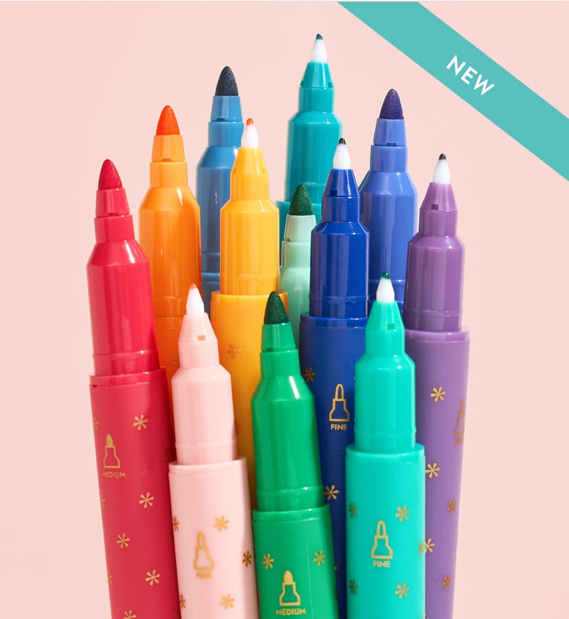 New Pens & Markers. Click to shop now.