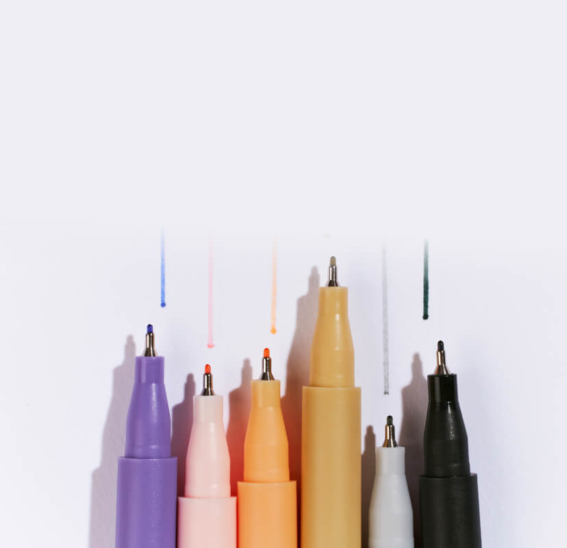 Row of Wellness Colorful Fine-tip Markers (6-pack). EC Insider Exclusive: Free Gift with monthly planner purchase. Click to shop now.