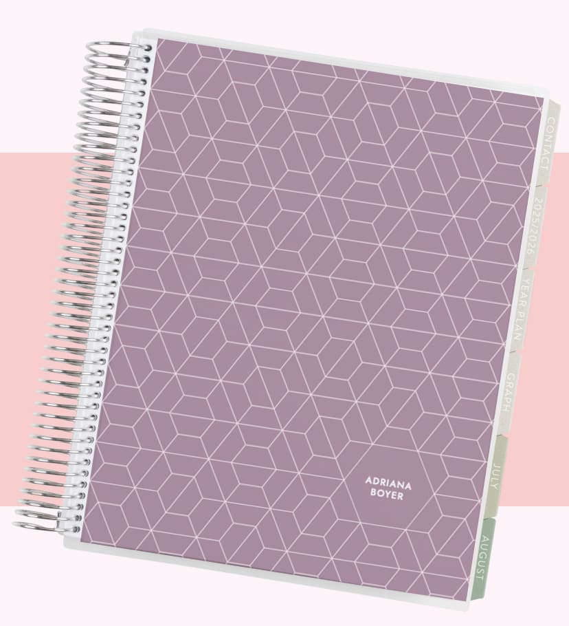 Teacher Lesson Planner featuring Minimal Hexagon cover design.