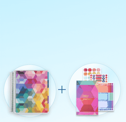 Assorted coiled lifeplanners with accessories.