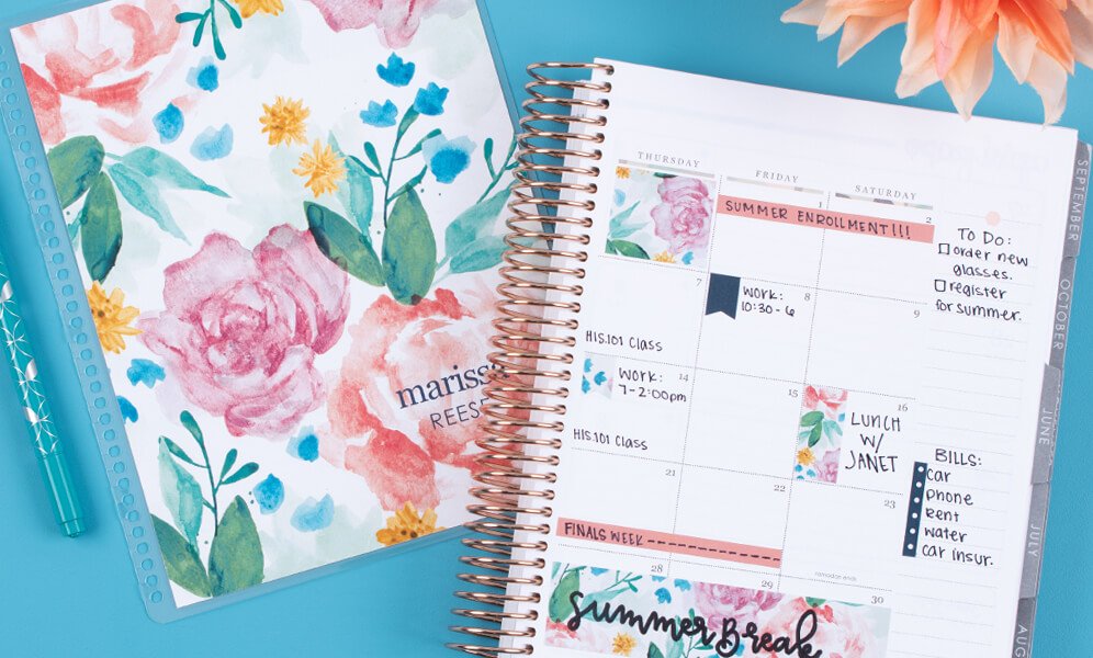 Using Only Erin Condren Stickers! Plan with Me: New 2016-17 EC Accessories  