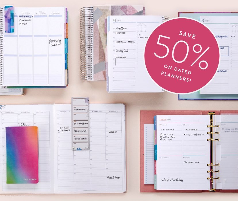  Save 50% on dated LifePlanners!