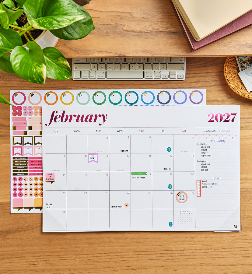 Customer favorite: Metallic Monthly Deskpad! Click to shop now!