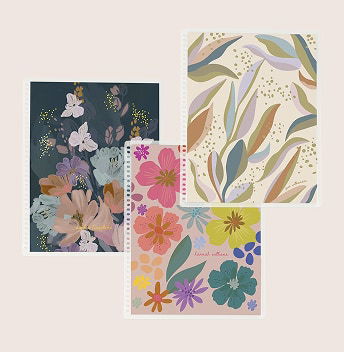 Florals and nature covers. Click to shop now.