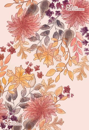 Watercolor Fall Flowers