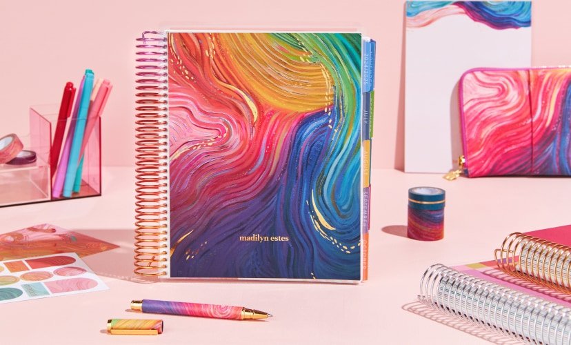 Coiled planners and accessories featuring designs of the year.