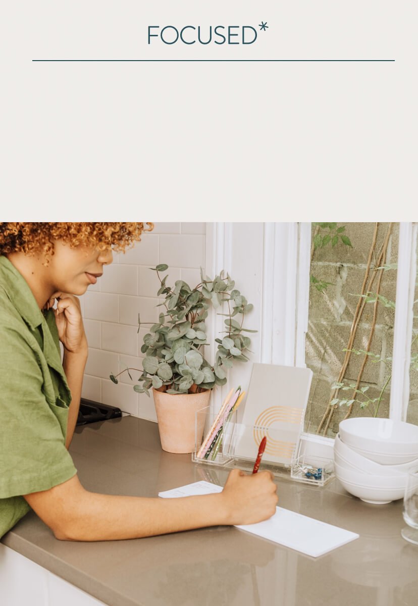 photos of two women writing in Focused Ring Agendas