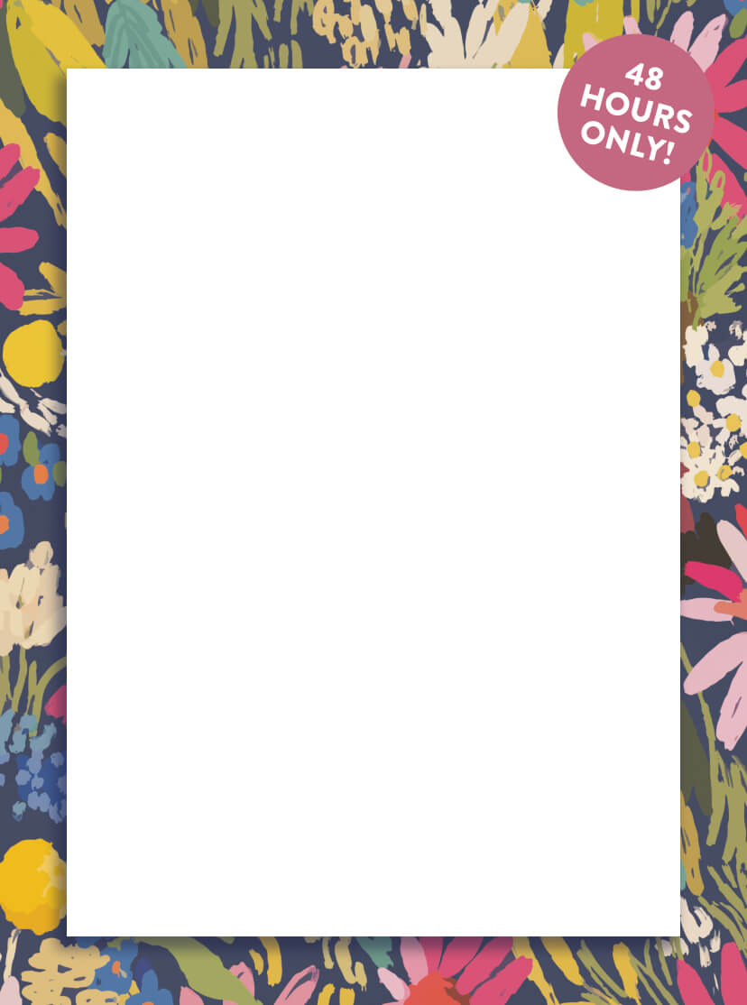 20% OFF everything Presidents' Day Sale. Grid of planners in new designs on a desk . Click to shop now.