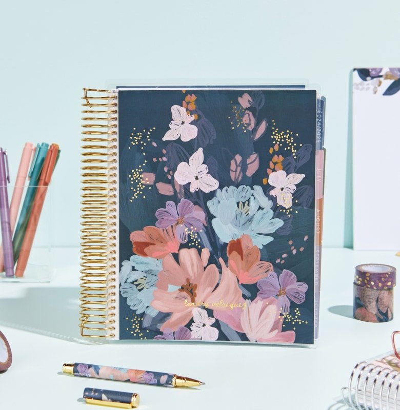 coiled planner featuring Bold Blooms