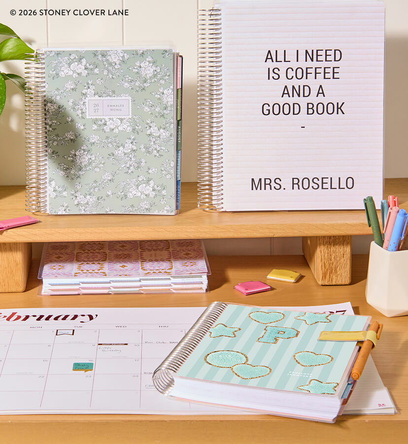 Stay Organized, Motivated & Ready. Back to School Collection! Click to shop now.