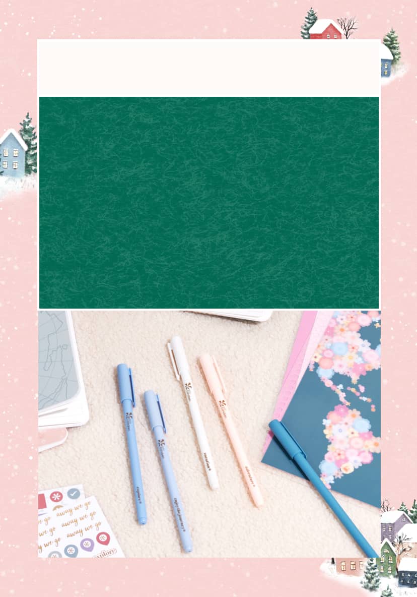 pastel-colored fine-tip markers on a fuzzy surface with notebooks and accessories close by.