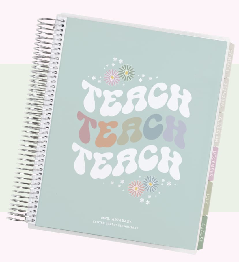 Teacher Lesson Planner featuring Hexagon cover design.