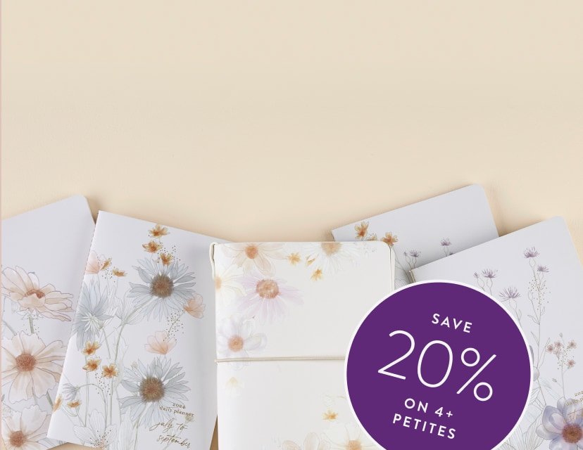 Assorted Petite Planners. Save 20% on 4 or more petite planners.