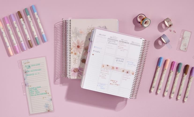 Louis Vuitton Desk Agenda Cover Set Up with Erin Condren Focused Academic  Planner 