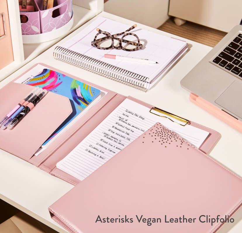Asterisks Vegan Leather Clipfolio