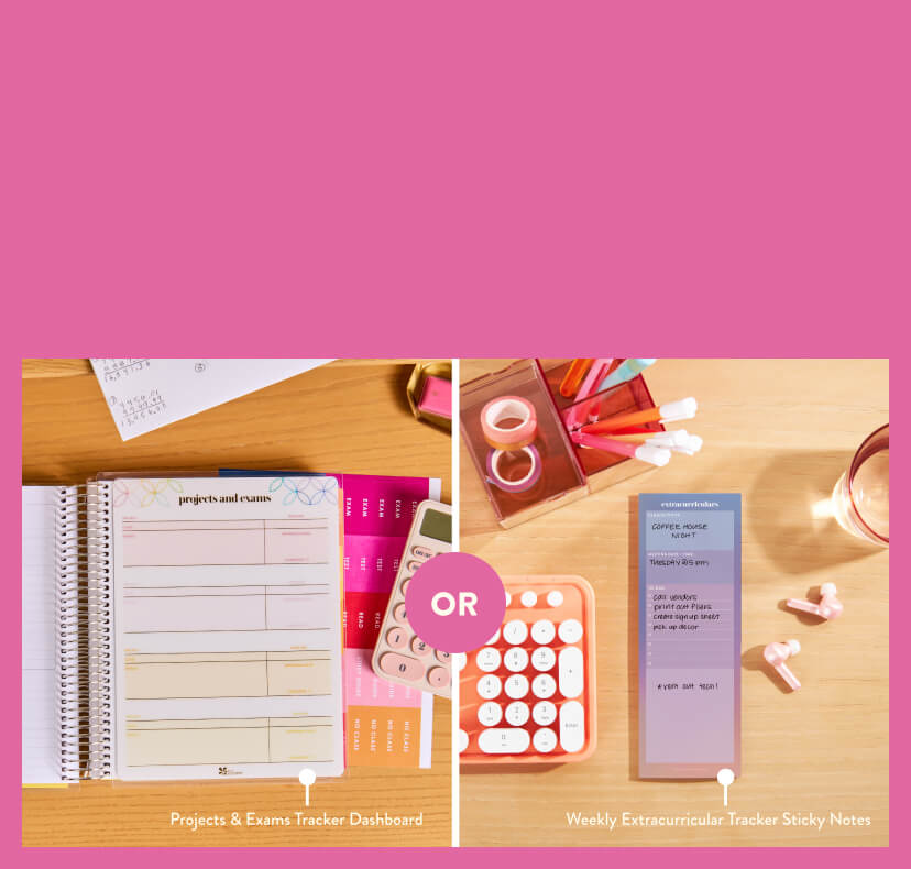 Free Gift with Academic Planner Purchase! Projects & Exams Tracker Dashboard or Weekly Extracurricular Tracker Sticky Notes. Click to shop now.