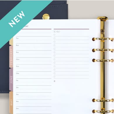 New A5 Ring Agenda. Click to shop now.