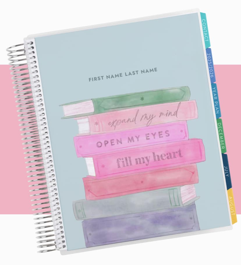 Teacher Lesson Planner featuring Books of Wisdom cover design.