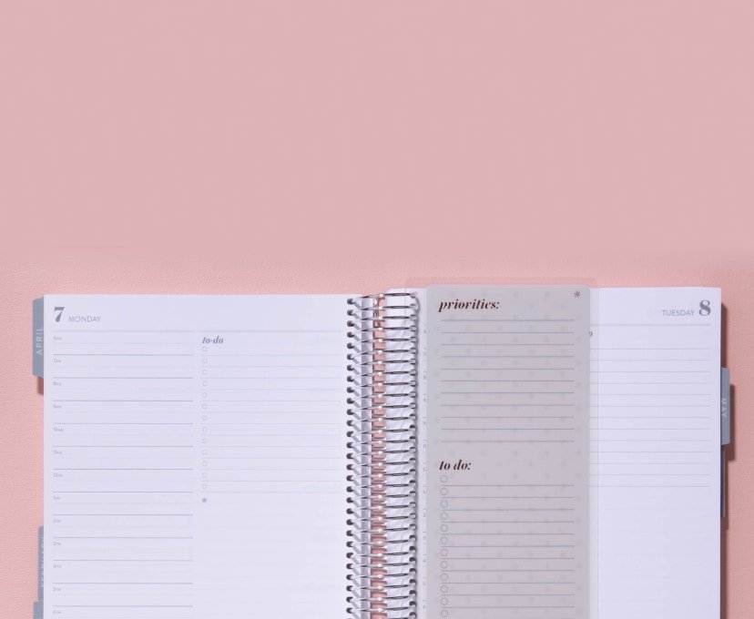 LifePlanner daily duo with writing tools and accessories