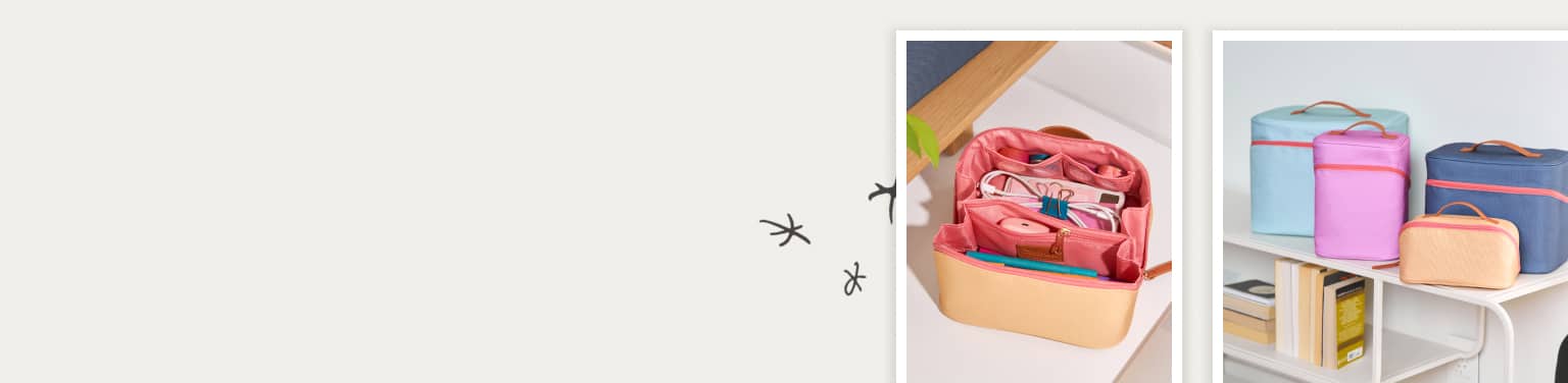 Two polaroid images of assorted best selling accessories.